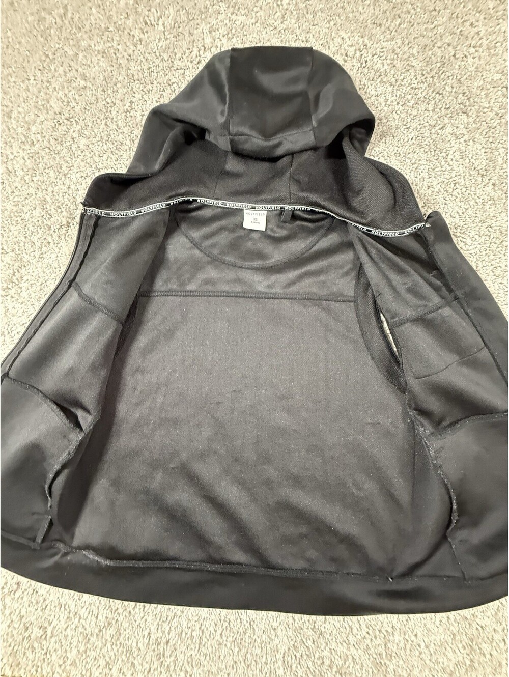VTG Evander Holyfield Hooded Vest Youth Size 10/12 Black